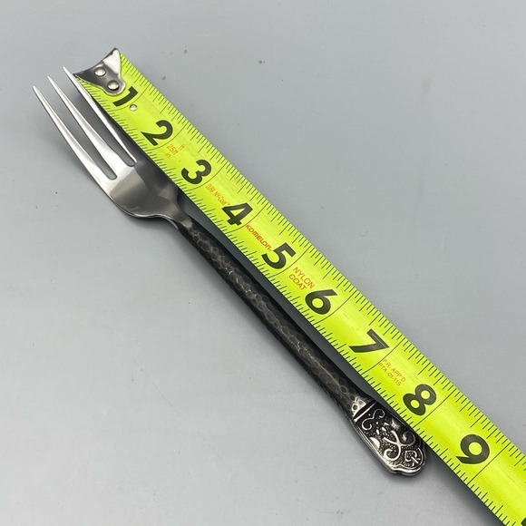 Avalon Barcelona lot of 4 Dinner Forks Hammered Matte Handle by Gourmet Settings - Picture 7 of 7